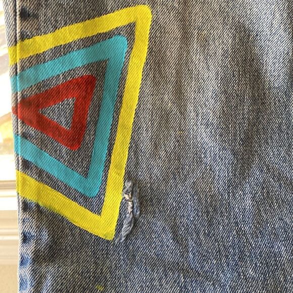 Vintage Levi’s 550 Relaxed Fit Up-Cycled High Rise Mom Jeans Size Men’s 33/30 - Picture 8 of 16